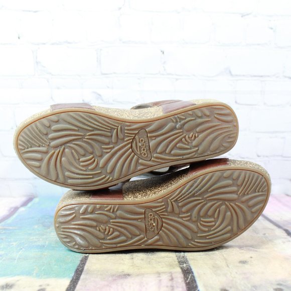 ABEO Una Leather Wedge Sandal Shoes Size 8 N - Picture 9 of 9